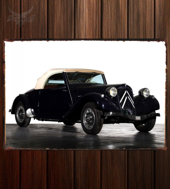 Металлическая табличка Citroen Traction Avant Cabrio Металлическая табличка Citroen Traction Avant Cabrio